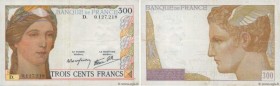 Country : FRANCE 
Face Value : 300 Francs  
Date : (06 octobre 1938) 
Period/Province/Bank : Banque de France, XXe siècle 
Catalogue reference : F.29....