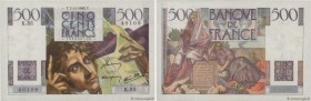 Country : FRANCE 
Face Value : 500 Francs CHATEAUBRIAND  
Date : 07 novembre 1945 
Period/Province/Bank : Banque de France, XXe siècle 
Catalogue refe...
