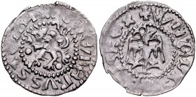 Władysław Jagiełło 1386-1434, Kwartnik ruski, Av.: Orzeł, RV.: Lew.