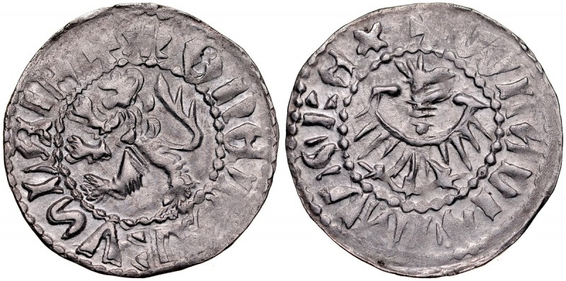 Władysław Jagiełło 1386-1434, Kwartnik ruski, Av.: Orzeł, RV.: Lew. RR. Kop 3065...