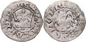 Władysław Jagiełło 1386-1434, Półgrosz, Kraków, Av.: Korona, pod nią krzyżyk, Rv.: Orzeł jagielloński.