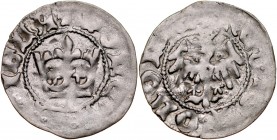 Władysław Jagiełło 1386-1434, Półgrosz, Kraków, Av.: Korona, Rv.: Orzeł jagielloński.