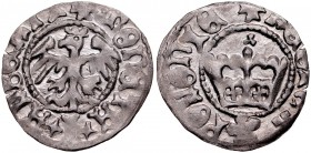 Jan Olbracht 1492-1501, Półgrosz, Kraków, Av.: Korona, Rv.: Orzeł jagielloński.
