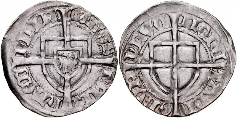 Michał Kuchmeister von Sterberg 1414-1422, Szeląg, Av.: Tarcza wielkiego mistrza...