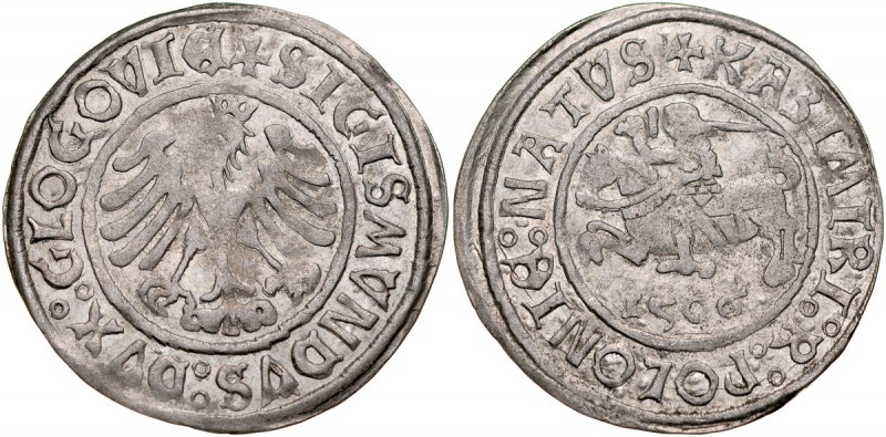 Zygmunt I Stary 1506-1548, Grosz 1506, Głogów. Kop. 5768, Kurp. 4, Gum. 474, pon...