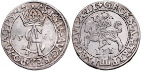 Zygmunt II August 1545-1572, Trojak 1562, Wilno.