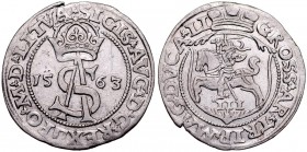 Zygmunt II August 1545-1572, Trojak 1563, Wilno.