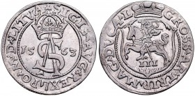Zygmunt II August 1545-1572, Trojak 1563, Wilno.