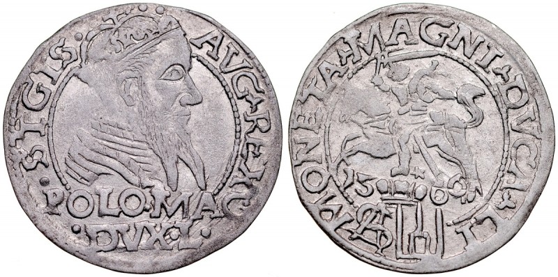 Zygmunt II August 1545-1572, Grosz na stopę polską 1566, Wilno. Kop. 3283, Ivana...