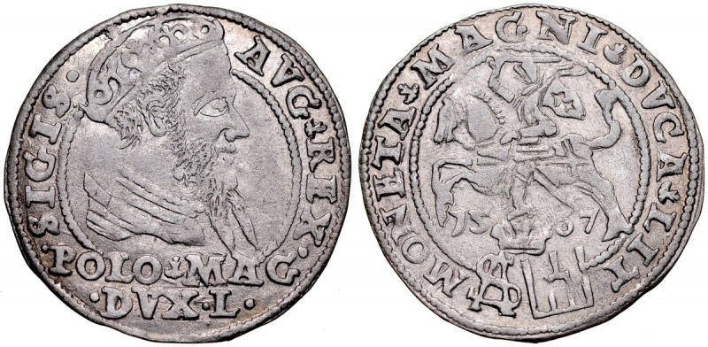 Zygmunt II August 1545-1572, Grosz na stopę polską 1567, Wilno. Kop. 3286, Ivana...