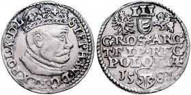 Stefan Batory 1576-1586, Trojak 1581, Olkusz.