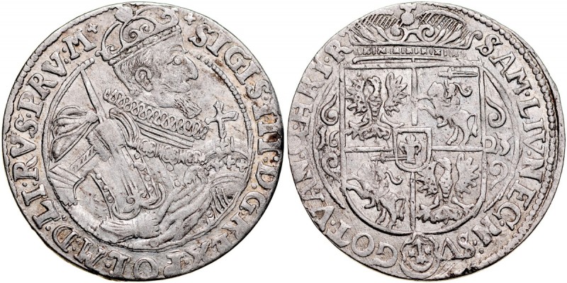 Zygmunt III 1587-1632, Ort 1623, Bydgoszcz. Kop. 1279, Gum. 1177, ładna, połysko...