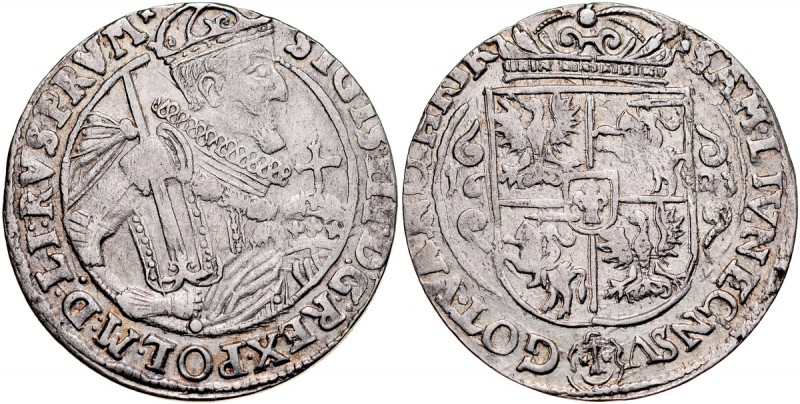Zygmunt III 1587-1632, Ort 1623, Bydgoszcz. Kop. 1279, Gum. 1177. poprawna monet...