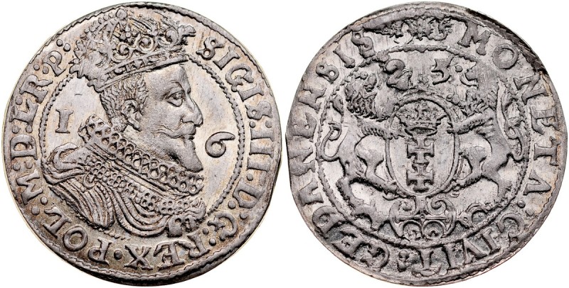 Zygmunt III 1587-1632, Ort 1625, Gdańsk. Kop. 7506, Gum. 1393, stan świeżości me...