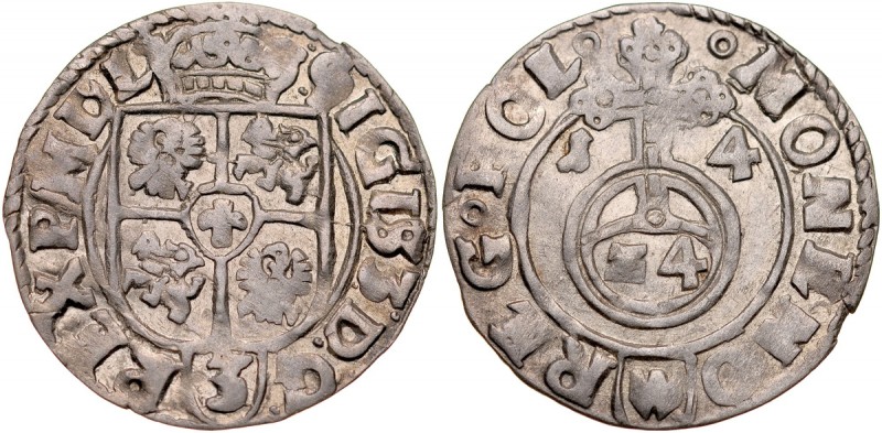 Zygmunt III 1587-1632, Półtorak 1614, Bydgoszcz. Kop. 830, Gum. 961, połyskowy e...