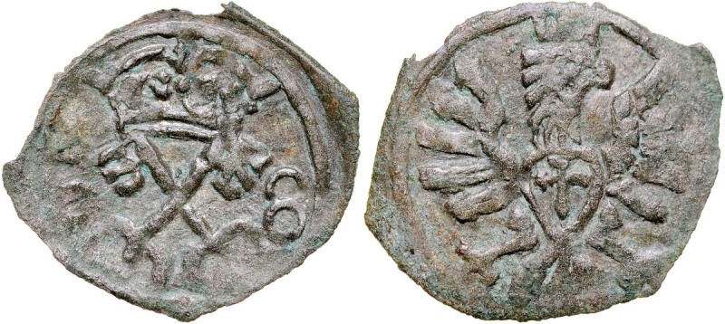 Zygmunt III 1587-1632, Denar 1608, Poznań. Kop. 7959 R6, Gum. 1466, ładnie spaty...