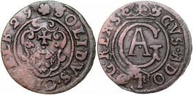 Gustaw II Adolf 1626-1632, Szeląg 1629, Elbląg. RRR