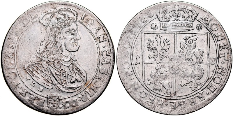 Jan II Kazimierz 1649-1668, Ort 1668 TLB, Bydgoszcz. Kop. 1774, Kurp. 467, Gum. ...