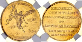 August III 1733-1763, Dukat 1747, Drezno, wybity z okazji ślubu syna Augusta III.