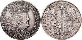 August III 1733-1763, 18 groszy 1756, Lipsk.