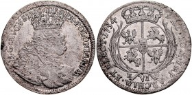 August III 1733-1763, Szóstak 1754, Lipsk.