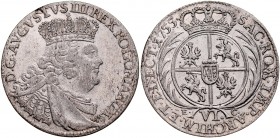 August III 1733-1763, Szóstak 1755, Lipsk.