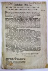 Obwieszczenie o pojawieniu się w obiegu fałszywych dwuzłotówek Księstwa Warszawskiego, Kalisz 1814.