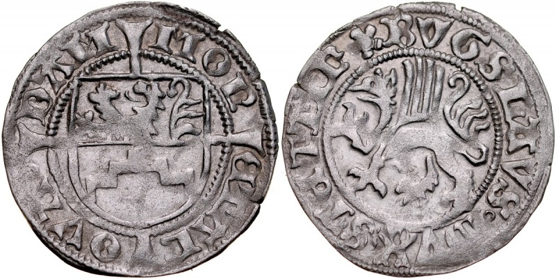 Pomorze, Bogusław X 1478-1523, Szeląg bez daty, Dąbie. Kop. 4158, Dbg.P 379, poł...