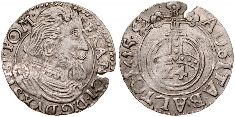 Pomorze, Franciszek 1602-1618, Grosz 1615, Koszalin. Kop. 4687, Hild. 235, menni...