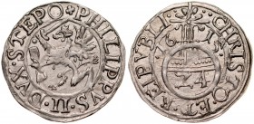 Pomorze, Filip II 1606-1618, Grosz 1615, Szczecin.