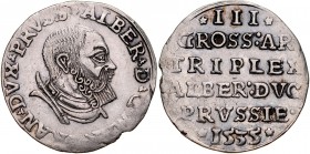 Prusy Książęce, Albrecht Hohenzollern 1525-1568, Trojak 1535, Królewiec.