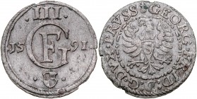 Prusy Książęce, Jerzy Fryderyk 1578-1603, Ternar 1591, Królewiec.