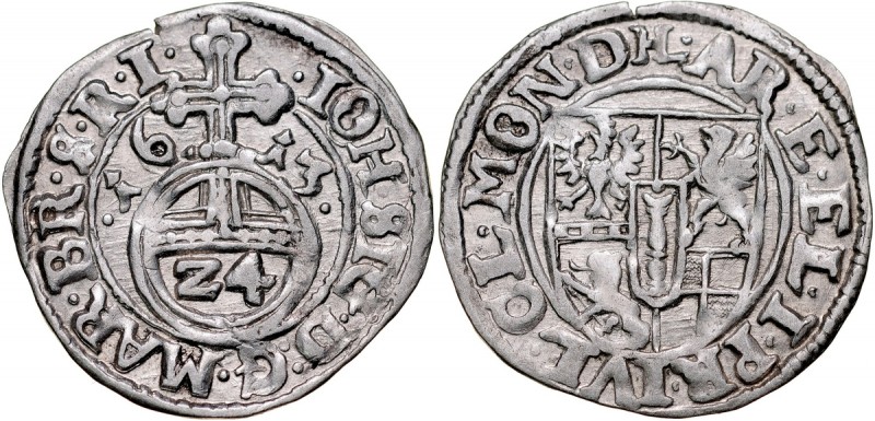 Prusy Książęce, Jan Zygmunt 1608-1618, Grosz 1613, Drezdenko. Kop. 3865, ładny p...