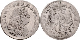 Prusy Książęce, Fryderyk Wilhelm 1641-1688, Szóstak 1685 LCS, Berlin. R