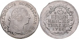 Prusy, Fryderyk II 1740-1786, 1/3 taler 1758, Drezno.
