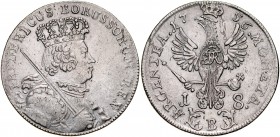 Prusy, Fryderyk II 1740-1786, 18 krajcarów 1756 B, Breslau.