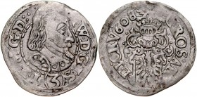 Śląsk, Księstwo Cieszyńskie, Adam Wacław 1579-1617, 3 krajcary 1608, Cieszyn.
