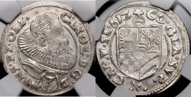 Śląsk, Księstwo Ziębicko-Oleśnickie, Karol II 1587-1617, 3 krajcary 1612, Oleśnica.