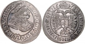 Śląsk, Leopold I 1657-1705, VI krajcarów 1673, Wrocław.