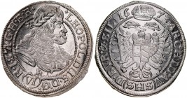 Śląsk, Leopold I 1657-1705, VI krajcarów 1673, Wrocław.