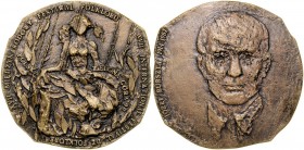 Medal autorstwa Józefa Stasińskiego poświęcony Józefowi Burszczie 1914-1987, Opus 1662.