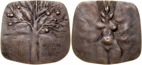 Medal autorstwa Leszka Krzyszowskiego z 1976 roku, poświęcony Muzeum Ziemi Lubuskiej.
