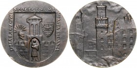 Medal nagrodowy autorstwa Leszka Krzyszowskiego 'Działaczowi Społecznemu Miasta Żagania'.