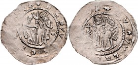 Władysław II 1140-1174, Denar, Av.: Biskup i wierny, Rv.: Rycerz i święty.