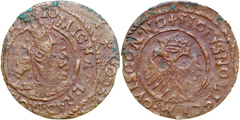 Michał Radu 1658-1659, Szeląg 1658, Suczawa. MBR 274-281, ładna patyna, poprawna...