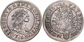 Węgry, Leopold I 1657-1705, VI krajcarów 1670, Kremnica.