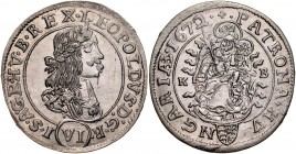Węgry, Leopold I 1657-1705, VI krajcarów 1672, Kremnica.