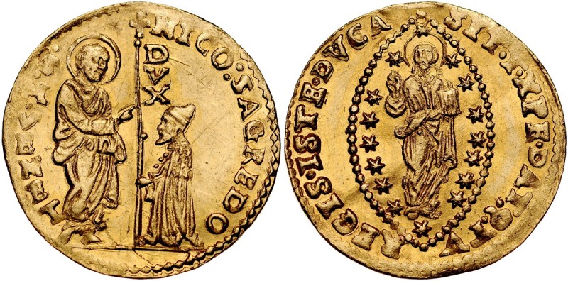 Wenecja, Nicolo Sagredo 1675-1676, Cekin b.d. RR Fr. 1335, złoto, waga 3,51 g, a...