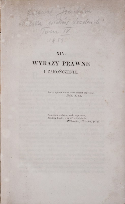 Lelewel J., Polska wieków średnich, Tom IV, 1851 bardzo dobrze zachowana publika...