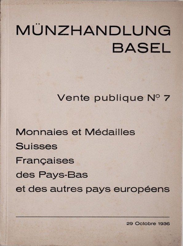 Muenzhandlung Basel, Monnaies et Medailles Suisses, Francaises, des Pays-Bas, 29...